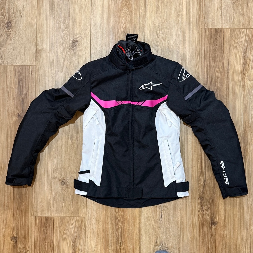 Alpinestars Black White Pink Women’s Motorcycle Jacket